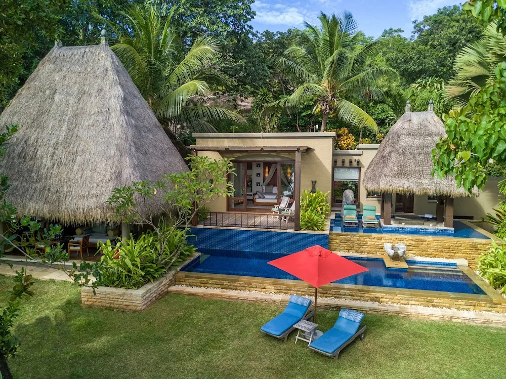 Anantara Maia Seychelles, Mahé. A view of the rooms.