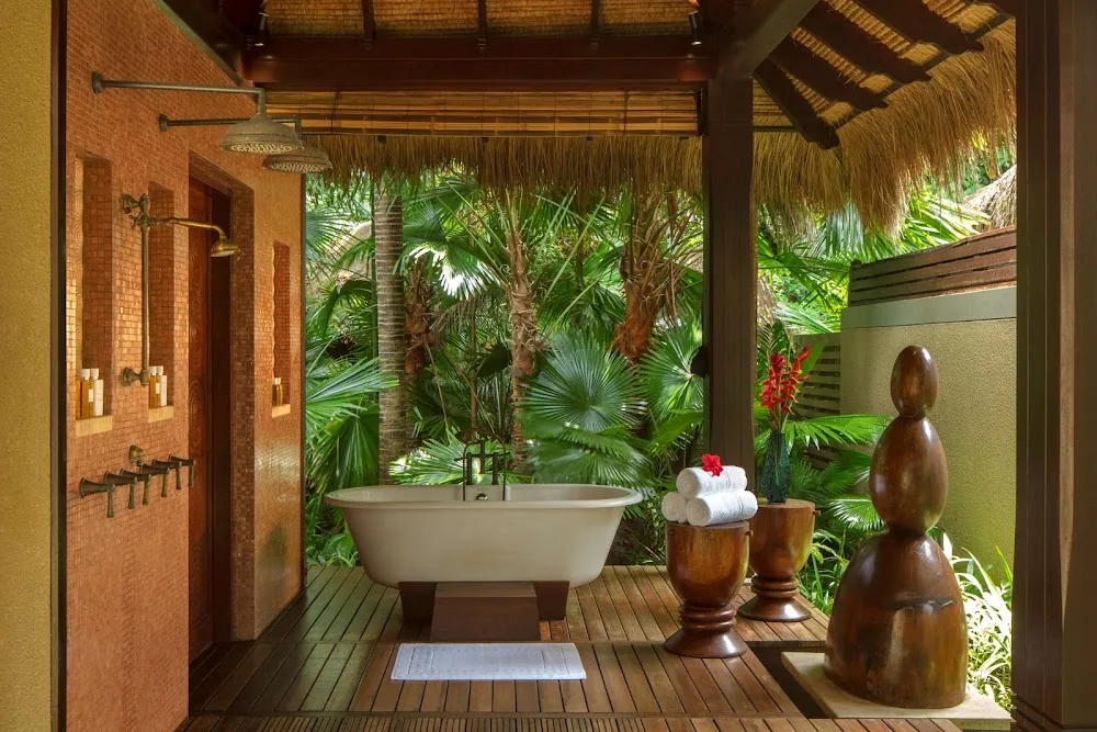 Anantara Maia Seychelles, Mahé. A view of the pool.