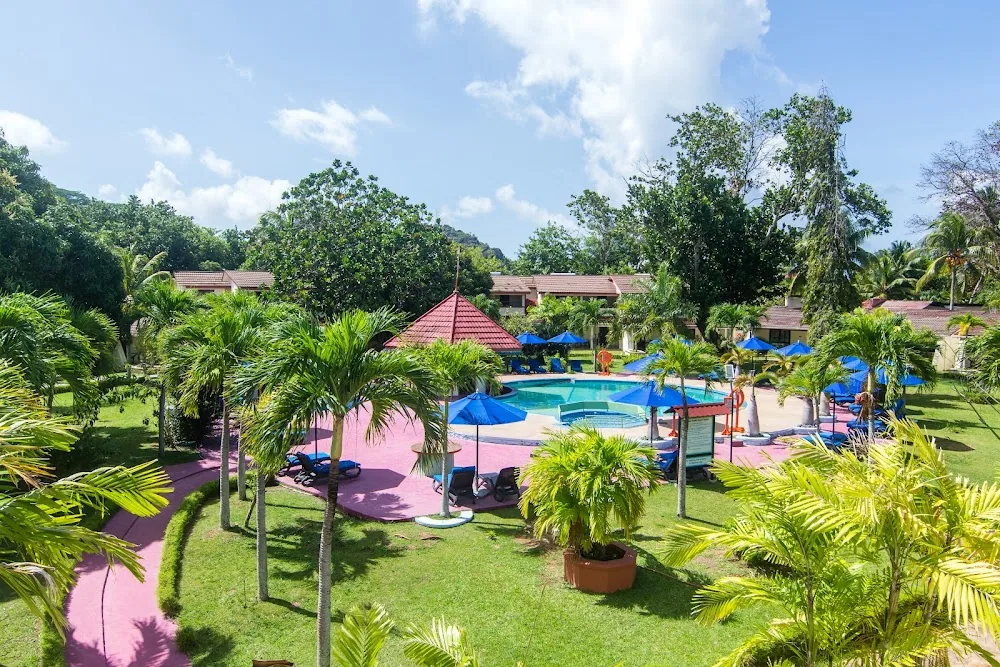 Berjaya Praslin Resort, Praslin. A view of the rooms.