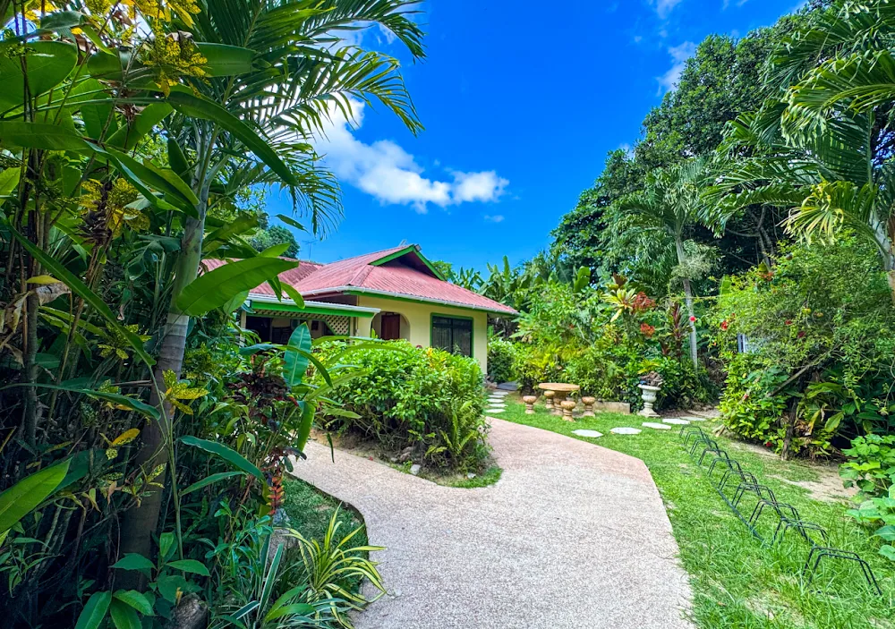 Buisson Guest House, La Digue. A view of the property.