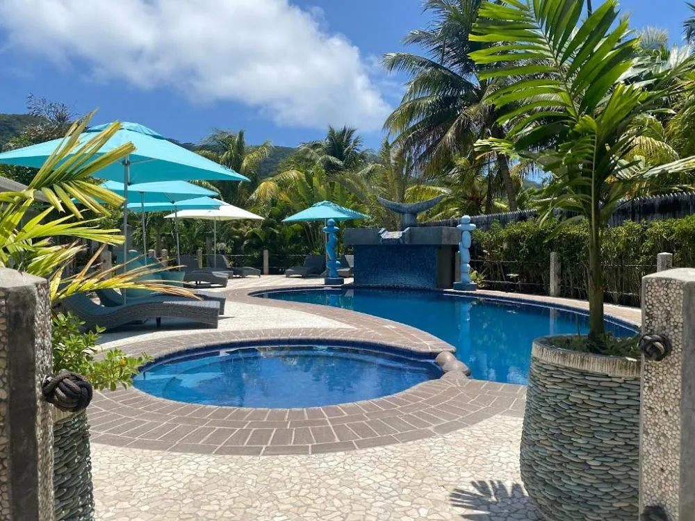 Cabanes des Anges, La Digue. A view of the property.