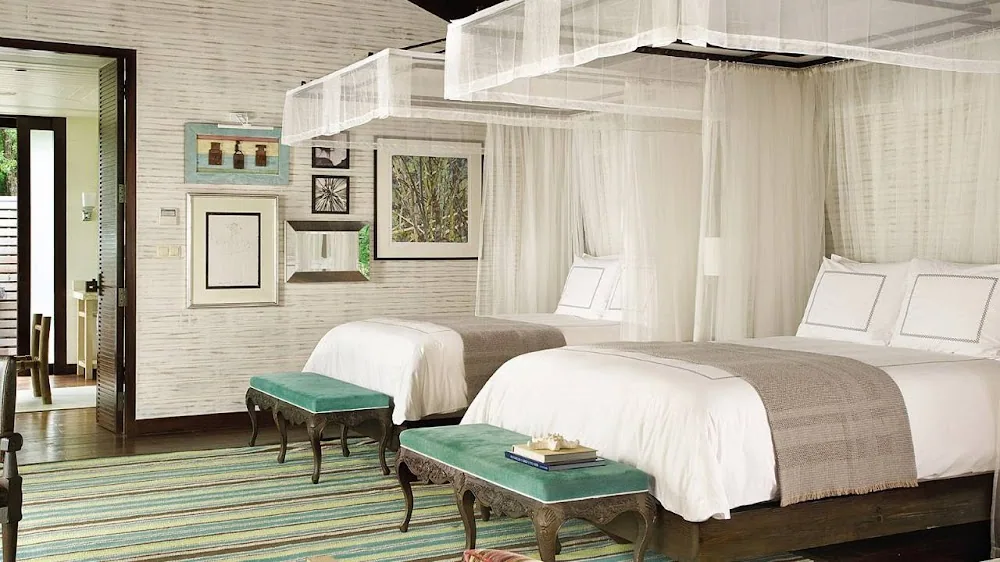 Four Seasons Resort Seychelles, Mahé. A view of the setting.