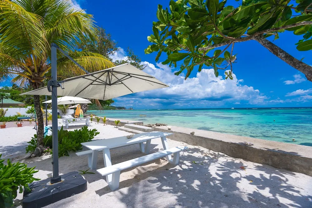 Le Nautique Luxury Beachfront Apartments, Mahé. A view of the grounds.