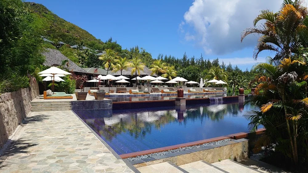 Raffles Seychelles, Praslin. A view of the property.