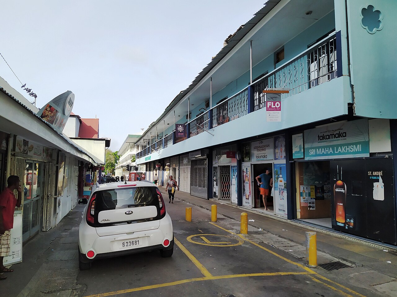 Shopfronts on Market Street in Victoria, where the network shops are.